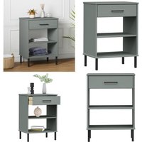 Vidaxl - Konsolenschrank oslo mit Metallbeinen Grau Massivholz Kiefer - Industrieller Stil - Konsolentisch - Wohnzimmermöbel - Holzmöbel - Sideboard Vidaxl - Konsolenschrank oslo mit Metallbeinen Grau Massivholz Kiefer - Industrieller Stil - Konsolentisch - Wohnzimmermöbel - Holzmöbel - Sideboard von VIDAXL
