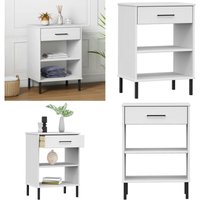 Konsolenschrank oslo mit Metallbeinen Weiß Massivholz Kiefer - Industrieller Stil - Wohnzimmermöbel - Kiefernholzmöbel - Sideboard - Kommode - Home & Konsolenschrank oslo mit Metallbeinen Weiß Massivholz Kiefer - Industrieller Stil - Wohnzimmermöbel - Kiefernholzmöbel - Sideboard - Kommode - Home & von VIDAXL