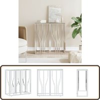 Konsolentisch 70x30x70 cm Edelstahl und Glas - Konsolentisch - Wohnzimmermöbel - Edelstahltisch - Glastisch - Sideboard Konsolentisch 70x30x70 cm Edelstahl und Glas - Konsolentisch - Wohnzimmermöbel - Edelstahltisch - Glastisch - Sideboard von VIDAXL