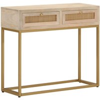 Konsolentisch 90x30x76 cm Massivholz Mango und Eisen vidaXL Konsolentisch 90x30x76 cm Massivholz Mango und Eisen vidaXL von VIDAXL
