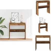Konsolentisch Altholz-Optik 80x30x80 cm Holzwerkstoff - Konsolentisch - Konsolentische - Sofatisch - Flurtisch von VIDAXL