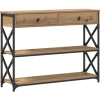 Konsolentisch Artisan Eiche 100x28x75 cm Holzwerkstoff & Stahl Vidaxl von VIDAXL