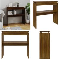 Konsolentisch Braun Eichen-Optik 80x30x80 cm Holzwerkstoff - Konsolentisch - Beistelltisch - Holzwerkstoffmöbel - Eichendekor - Minimalistisches von VIDAXL