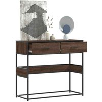 Konsolentisch Braun Eichen-Optik 90x35x80 cm Holzwerkstoff - Vidaxl von VIDAXL