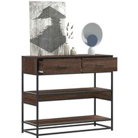Konsolentisch Braun Eichen-Optik 90x35x80 cm Holzwerkstoff - Vidaxl von VIDAXL