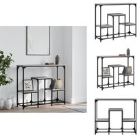 Konsolentisch Grau Sonoma 89,5x28x76 cm Holzwerkstoff - Konsolentisch - Wohnzimmermöbel - Sideboard - Couchtisch - Grau von VIDAXL