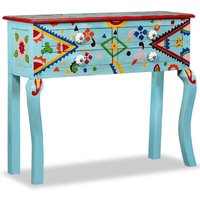 Konsolentisch Massivholz Mango Blau Handbemalt vidaXL Konsolentisch Massivholz Mango Blau Handbemalt vidaXL von VIDAXL