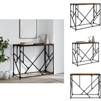 Konsolentisch Räuchereiche 100x40x80 cm Holzwerkstoff - Konsolentisch - Flurtisch - Wohnzimmerstil - Industriel Stil - Holzmöbel von VIDAXL