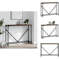 Konsolentisch Räuchereiche 102x22,5x75 cm Holzwerkstoff - Konsolentisch - Wohnraumgestaltung - Sideboard - Flurtisch - Etagere von VIDAXL