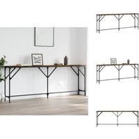 Konsolentisch Räuchereiche 200x29x75 cm Holzwerkstoff - Konsolentisch - Wohnraumgestaltung - Sideboard - Flurtisch - Etageren von VIDAXL