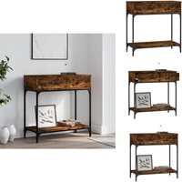 Konsolentisch Räuchereiche 75x34,5x75 cm Holzwerkstoff - Konsolentisch - Wohnraumgestaltung - Sideboard - Etageren - Regal von VIDAXL