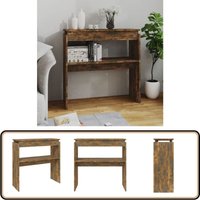 Konsolentisch Räuchereiche 80x30x80 cm Holzwerkstoff - Konsolentisch - Sideboard - Nachttisch - Wohnzimmermöbel - Esszimmermöbel Konsolentisch Räuchereiche 80x30x80 cm Holzwerkstoff - Konsolentisch - Sideboard - Nachttisch - Wohnzimmermöbel - Esszimmermöbel von VIDAXL