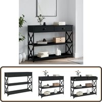 Konsolentisch Schwarz 100x28x75 cm Holzwerkstoff - Konsolentisch - Flurtisch - Sideboard - Wohnzimmerstil - Industriel Stil Konsolentisch Schwarz 100x28x75 cm Holzwerkstoff - Konsolentisch - Flurtisch - Sideboard - Wohnzimmerstil - Industriel Stil von VIDAXL
