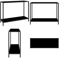 Konsolentisch Schwarz 100x35x75 cm Hartglas - Konsolentisch - Wohnzimmermöbel - Sideboard - Nachttisch - Schwarz - Home & Living von VIDAXL