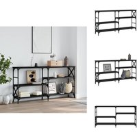 Konsolentisch Schwarz 150x29x76,5 cm Holzwerkstoff - Konsolentisch - Flurtisch - Sideboard - Wohnzimmerstil - Etagere Konsolentisch Schwarz 150x29x76,5 cm Holzwerkstoff - Konsolentisch - Flurtisch - Sideboard - Wohnzimmerstil - Etagere von VIDAXL