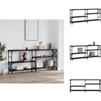 Konsolentisch Schwarz 180x29x76,5 cm Holzwerkstoff - Konsolentisch - Flurtisch - Sideboard - Wohnzimmerstil - Etagere Konsolentisch Schwarz 180x29x76,5 cm Holzwerkstoff - Konsolentisch - Flurtisch - Sideboard - Wohnzimmerstil - Etagere von VIDAXL