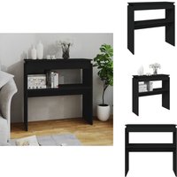 Konsolentisch Schwarz 80x30x80 cm Holzwerkstoff - Konsolentisch - Beistelltisch - Wohnraumgestaltung - Schwarz - Holzwerkstoff Konsolentisch Schwarz 80x30x80 cm Holzwerkstoff - Konsolentisch - Beistelltisch - Wohnraumgestaltung - Schwarz - Holzwerkstoff von VIDAXL