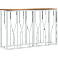 Konsolentisch Silbern Edelstahl und Massivholz Akazie Vidaxl Konsolentisch Silbern Edelstahl und Massivholz Akazie Vidaxl von VIDAXL