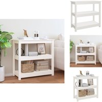 Konsolentisch Weiß 80x40x74 cm Massivholz Kiefer - Konsolentisch - Wohnzimmermöbel - Holzmöbel - Esszimmermöbel - Sideboard Konsolentisch Weiß 80x40x74 cm Massivholz Kiefer - Konsolentisch - Wohnzimmermöbel - Holzmöbel - Esszimmermöbel - Sideboard von VIDAXL
