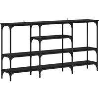 Konsolentisch mit Regal Schwarz Eichen-Optik 160 x 29 x 80 cm vidaXL Konsolentisch mit Regal Schwarz Eichen-Optik 160 x 29 x 80 cm vidaXL von VIDAXL