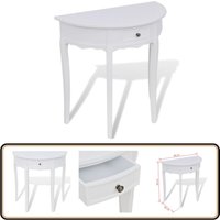 Konsolentisch mit Schublade Halbrund Weiß - Konsolentisch - Beistelltisch - Flurtisch - Wohnzimmermöbel - Weiße Möbel Konsolentisch mit Schublade Halbrund Weiß - Konsolentisch - Beistelltisch - Flurtisch - Wohnzimmermöbel - Weiße Möbel von VIDAXL