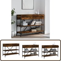 Konsolentisch mit Schubladen und Ablagen Räuchereiche - Konsolentisch - Wohnzimmermöbel - Sideboard - Holzschrank - Regal Konsolentisch mit Schubladen und Ablagen Räuchereiche - Konsolentisch - Wohnzimmermöbel - Sideboard - Holzschrank - Regal von VIDAXL