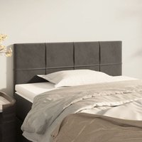 Kopfteil Dunkelgrau 100x5x78/88 cm Samt vidaXL73702 von JINLEFU