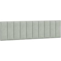 Kopfteil-Kissen 'Hanko' Hellgrau 180 cm Samt Vidaxl von VIDAXL