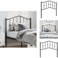 Vidaxl - Kopfteil Metall Schwarz 100 cm - Bettenkopf - Metallbett - Schwarzes Kopfteil - Kopfteil Schwarz - Bettgestaltung Vidaxl - Kopfteil Metall Schwarz 100 cm - Bettenkopf - Metallbett - Schwarzes Kopfteil - Kopfteil Schwarz - Bettgestaltung von VIDAXL