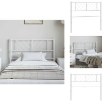 Vidaxl - Kopfteil Metall Weiß 100 cm - Bettenkopf - Metallbett - Weißer Kopfteil - Kopfteil Zum Zusammenbauen - Bettbezug Vidaxl - Kopfteil Metall Weiß 100 cm - Bettenkopf - Metallbett - Weißer Kopfteil - Kopfteil Zum Zusammenbauen - Bettbezug von VIDAXL