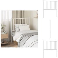 Kopfteil Metall Weiß 80 cm - Bettenkopfteil - Metallbett - Weißer Kopfteil - Kopfteil 80 Cm - Schlafzimmereinrichtung Kopfteil Metall Weiß 80 cm - Bettenkopfteil - Metallbett - Weißer Kopfteil - Kopfteil 80 Cm - Schlafzimmereinrichtung von VIDAXL