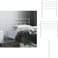 Vidaxl - Kopfteil Metall Weiß 80 cm - Bettenkopfteil - Metallbett - Weißer Kopfteil - Kopfteil 80 Cm - Schlafzimmereinrichtung Vidaxl - Kopfteil Metall Weiß 80 cm - Bettenkopfteil - Metallbett - Weißer Kopfteil - Kopfteil 80 Cm - Schlafzimmereinrichtung von VIDAXL