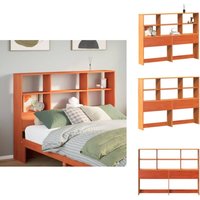 Kopfteil mit Stauraum Wachsbraun 120 cm Massivholz Kiefer - Kopfteil - Kopfteile - Bettkopfteil - Bettkopfteile von VIDAXL