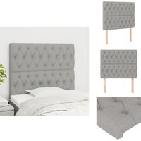 Vidaxl - Kopfteile 2 Stk. Hellgrau 90x7x78/88 cm Stoff - Bettkopfteile - Betthauptsstütze - Kopfteil Grau - Schlafzimmereinrichtung - Lattenrost Vidaxl - Kopfteile 2 Stk. Hellgrau 90x7x78/88 cm Stoff - Bettkopfteile - Betthauptsstütze - Kopfteil Grau - Schlafzimmereinrichtung - Lattenrost von VIDAXL