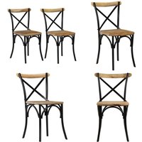 Kreuzstühle 2 Stk. Schwarz Massivholz Mango - Kreuzstühle - Esszimmerstühle - Holzstühle - Mangoholz - Schwarze Stühle - Home & Living Kreuzstühle 2 Stk. Schwarz Massivholz Mango - Kreuzstühle - Esszimmerstühle - Holzstühle - Mangoholz - Schwarze Stühle - Home & Living von VIDAXL