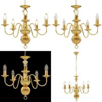 Vidaxl - Kronleuchter Golden 5 x E14-Glühbirnen - Kronleuchter - Deckenleuchte - Home & Living - Gold von VIDAXL