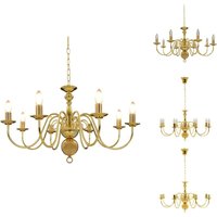 Kronleuchter - Living Kronleuchter Golden für 8 x E14 Glühbirnen - Gold von VIDAXL