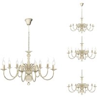 Kronleuchter - Metall-Kronleuchter Weiß Antik 8 x E14 Glühbirnen - Weiß Kronleuchter - Metall-Kronleuchter Weiß Antik 8 x E14 Glühbirnen - Weiß von VIDAXL