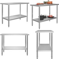 Vidaxl - Küchen-Arbeitstisch 120 x 60 x 85 cm Edelstahl - Arbeitstisch - Arbeitstische - Home & Living von VIDAXL