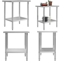 Vidaxl - Küchen-Arbeitstisch 80 x 60 x 85 cm Edelstahl - Arbeitstisch - Arbeitstische - Home & Living von VIDAXL