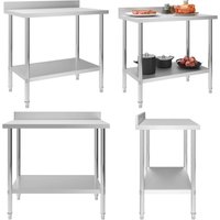 Vidaxl - Küchen-Arbeitstisch mit Aufkantung 100 x 60 x 93 cm Edelstahl - Arbeitstisch - Arbeitstische - Home & Living von VIDAXL