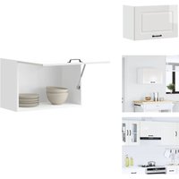 Vidaxl - Küchen-Hängeschrank Kalmar Hochglanz-Weiß Holzwerkstoff - Küchen-Wandschrank - Küchen-Wandschränke - Wandschrank Küche - Küchenschrank von VIDAXL