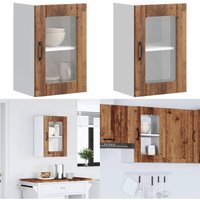 Küchen-Hängeschrank mit Glastür Lucca Altholz-Optik - Vidaxl Küchen-Hängeschrank mit Glastür Lucca Altholz-Optik - Vidaxl von VIDAXL