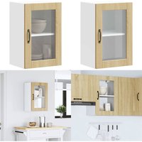 Küchen-Hängeschrank mit Glastür Porto Sonoma-Eiche - Vidaxl Küchen-Hängeschrank mit Glastür Porto Sonoma-Eiche - Vidaxl von VIDAXL