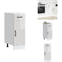 Küchen-Unterschrank Lucca Hochglanz-Weiß Holzwerkstoff - Küchenunterschrank - Küchenunterschränke - Spülenunterschrank - Unterschrank Für Küche Küchen-Unterschrank Lucca Hochglanz-Weiß Holzwerkstoff - Küchenunterschrank - Küchenunterschränke - Spülenunterschrank - Unterschrank Für Küche von VIDAXL