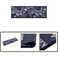 Küchenbodenmatte Waschbar Kaffee Blau 45x150 cm - Bodenmatte - Küchenmatte - Teppich - Laufmatte - Badezimmermatte Küchenbodenmatte Waschbar Kaffee Blau 45x150 cm - Bodenmatte - Küchenmatte - Teppich - Laufmatte - Badezimmermatte von VIDAXL