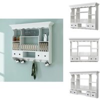 Küchenhängeschrank Holz Weiß - Küchenhängeschrank - Holzküche - Weißer Schrank - Wandregal Küche - Aufbewahrungsküchen Küchenhängeschrank Holz Weiß - Küchenhängeschrank - Holzküche - Weißer Schrank - Wandregal Küche - Aufbewahrungsküchen von VIDAXL