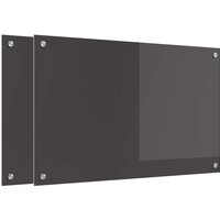 Küchenrückwand 2 pcs Dunkelgrau 80 x 50 cm Gehärtetes Glas vidaXL Küchenrückwand 2 pcs Dunkelgrau 80 x 50 cm Gehärtetes Glas vidaXL von VIDAXL