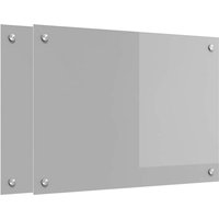 Küchenrückwand 2 pcs Hellgrau 70 x 50 cm Gehärtetes Glas vidaXL Küchenrückwand 2 pcs Hellgrau 70 x 50 cm Gehärtetes Glas vidaXL von VIDAXL