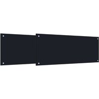 Küchenrückwand 2 pcs Schwarz 100 x 40 cm Gehärtetes Glas vidaXL von VIDAXL